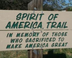 Zintel Canyon Spirit of America Trail Sign Zintel Canyon Spirit of America Trail Sign